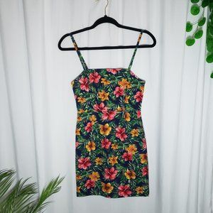Forever 21 Tropical Floral Tank Mini Dress